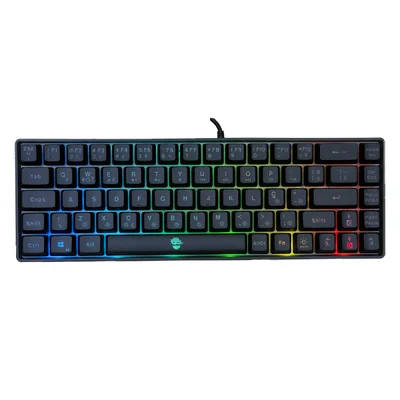 Teclado Gamer Ninja Black Noir, RGB, Switch Membrana, Abnt2, Black, Tc-gn-bknr