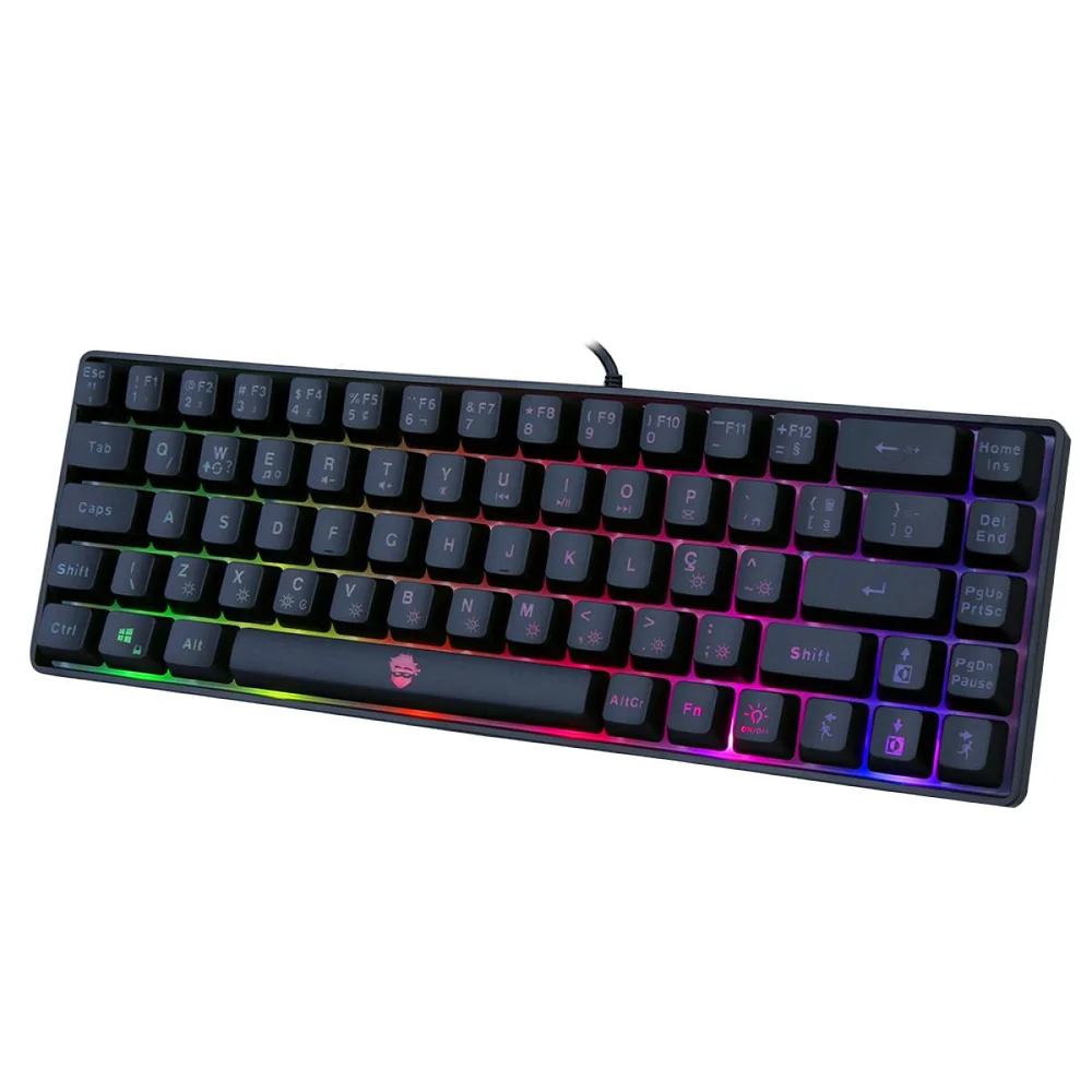 Imagem 3 de 5 do produto Teclado Gamer Ninja Black Noir, RGB, Switch Membrana, Abnt2, Black, Tc-gn-bknr