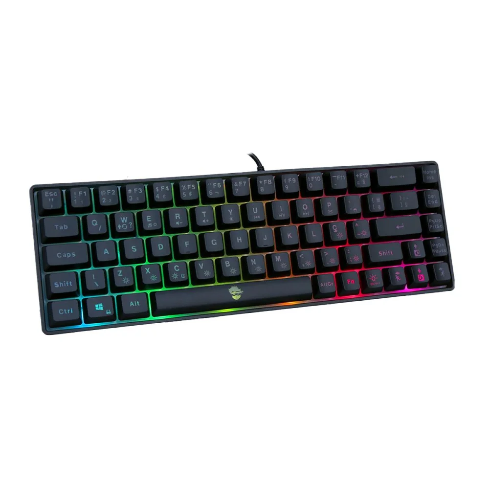 Imagem 4 de 5 do produto Teclado Gamer Ninja Black Noir, RGB, Switch Membrana, Abnt2, Black, Tc-gn-bknr