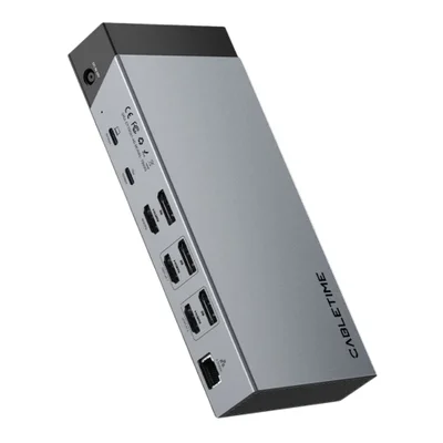 Dock Station 20 In 1 Para Macbook Pro 3 Monitores Extendido Displaylink Thunderbolt4 Cabletime
