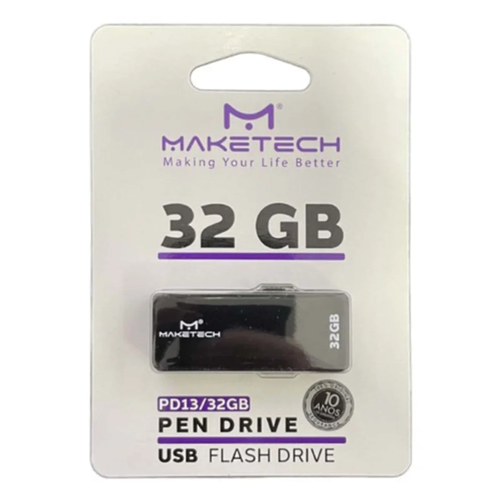Imagem 2 de 5 do produto Pen Drive 32gb Usb Flash Disk 2.0 Prático Maketech Pd13/32