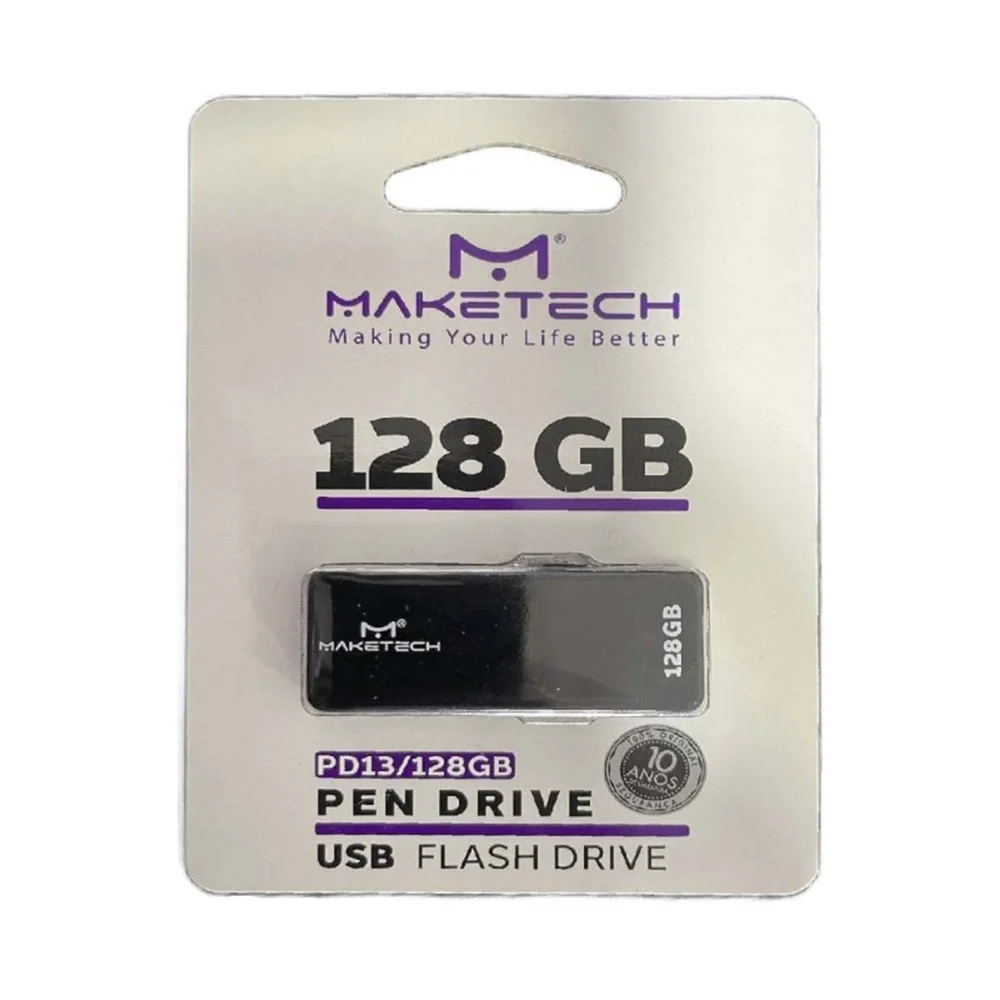 Imagem 2 de 5 do produto Pen Drive 128GB Usb Flash Disk 2.0 Prático Maketech Pd13/128