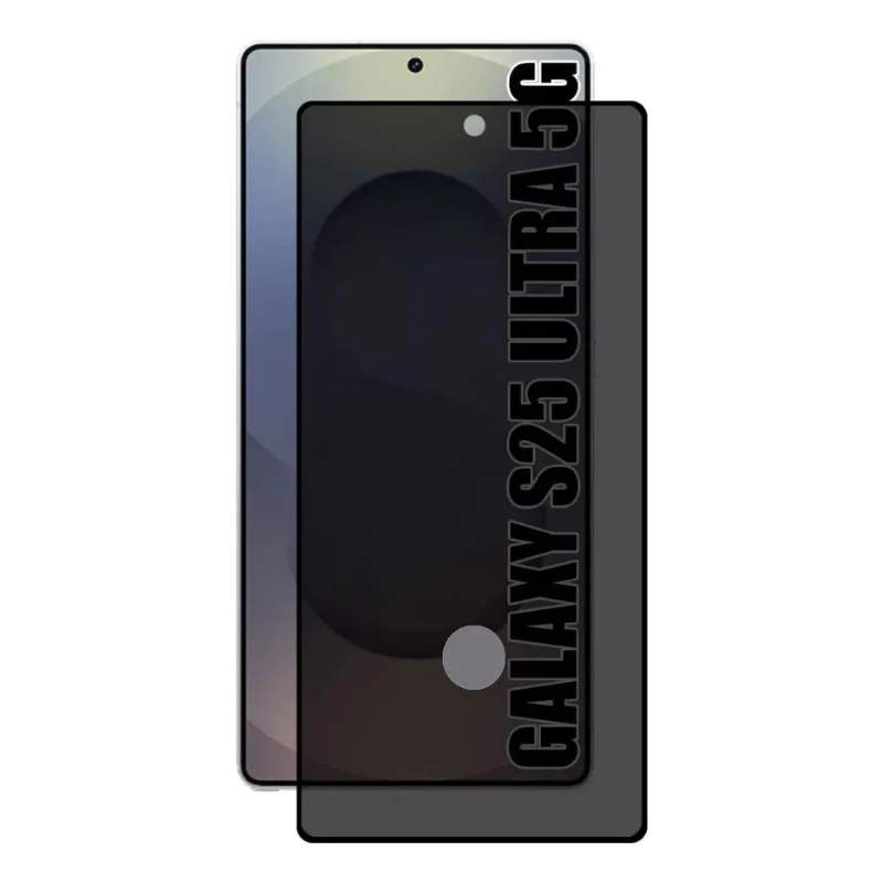 Imagem 3 de 4 do produto Pelicula 3d De Vidro Privacidade Compatível Para Smartphone Samsung Galaxy S25 Ultra Com Furo