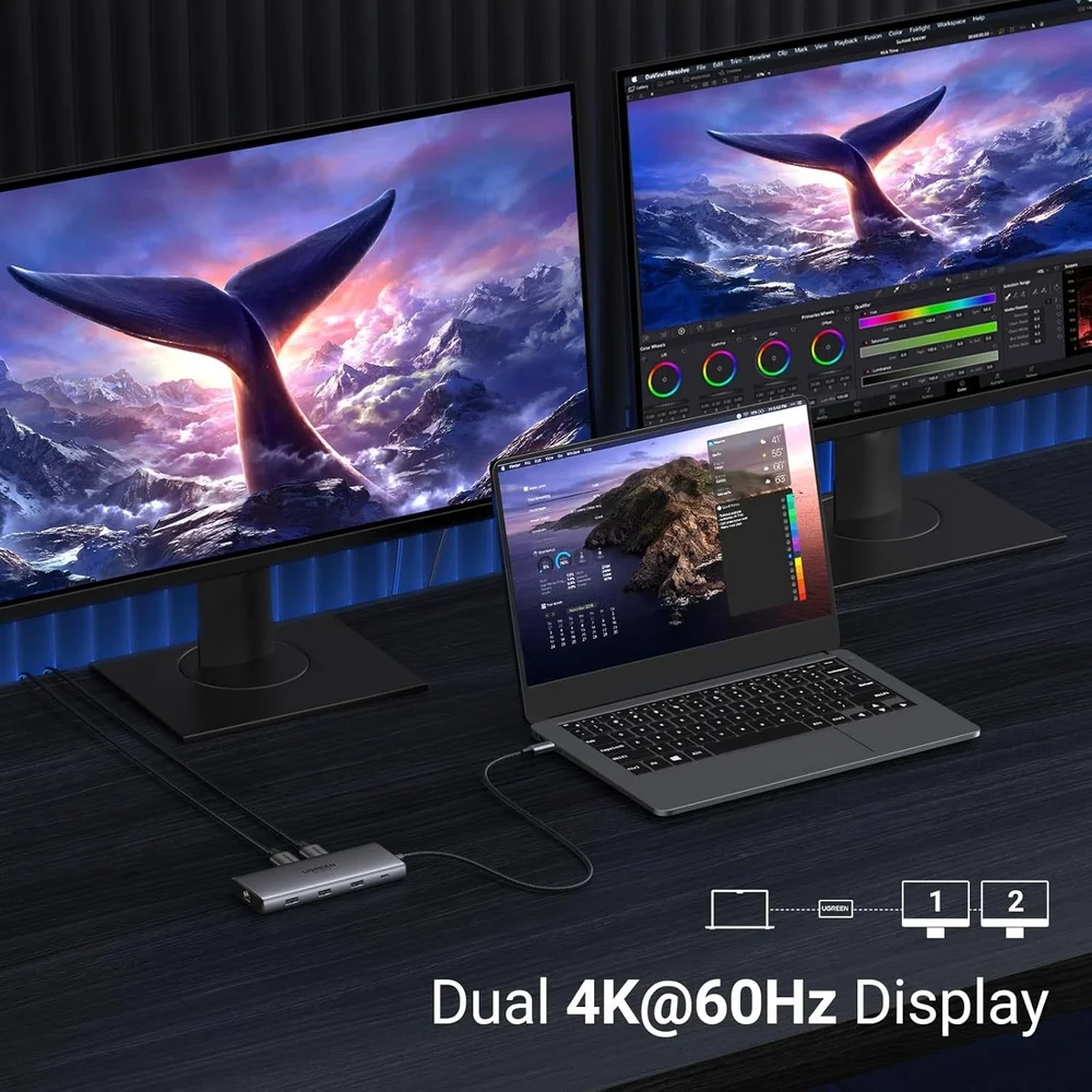 Imagem 2 de 5 do produto Hub Usb-c Ugreen 10 Em 1 HDMI 4k 60hz Pd 100w Ethernet