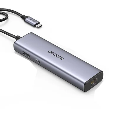 Hub Usb-c Ugreen Usb-c 4k 30hz HDMI 2xusb 3.0 Lan Sd Tf Pd