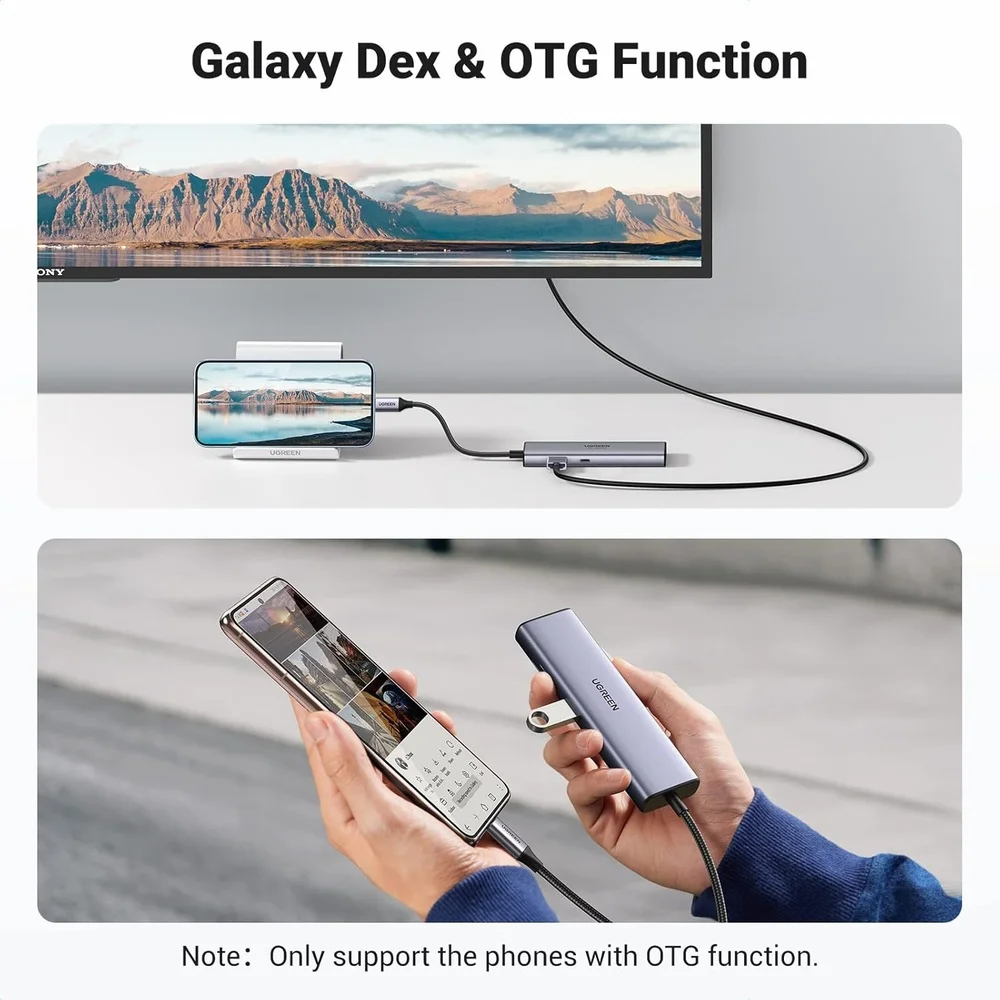 Imagem 2 de 5 do produto Hub Usb-c Ugreen Usb-c 4k 30hz HDMI 2xusb 3.0 Lan Sd Tf Pd