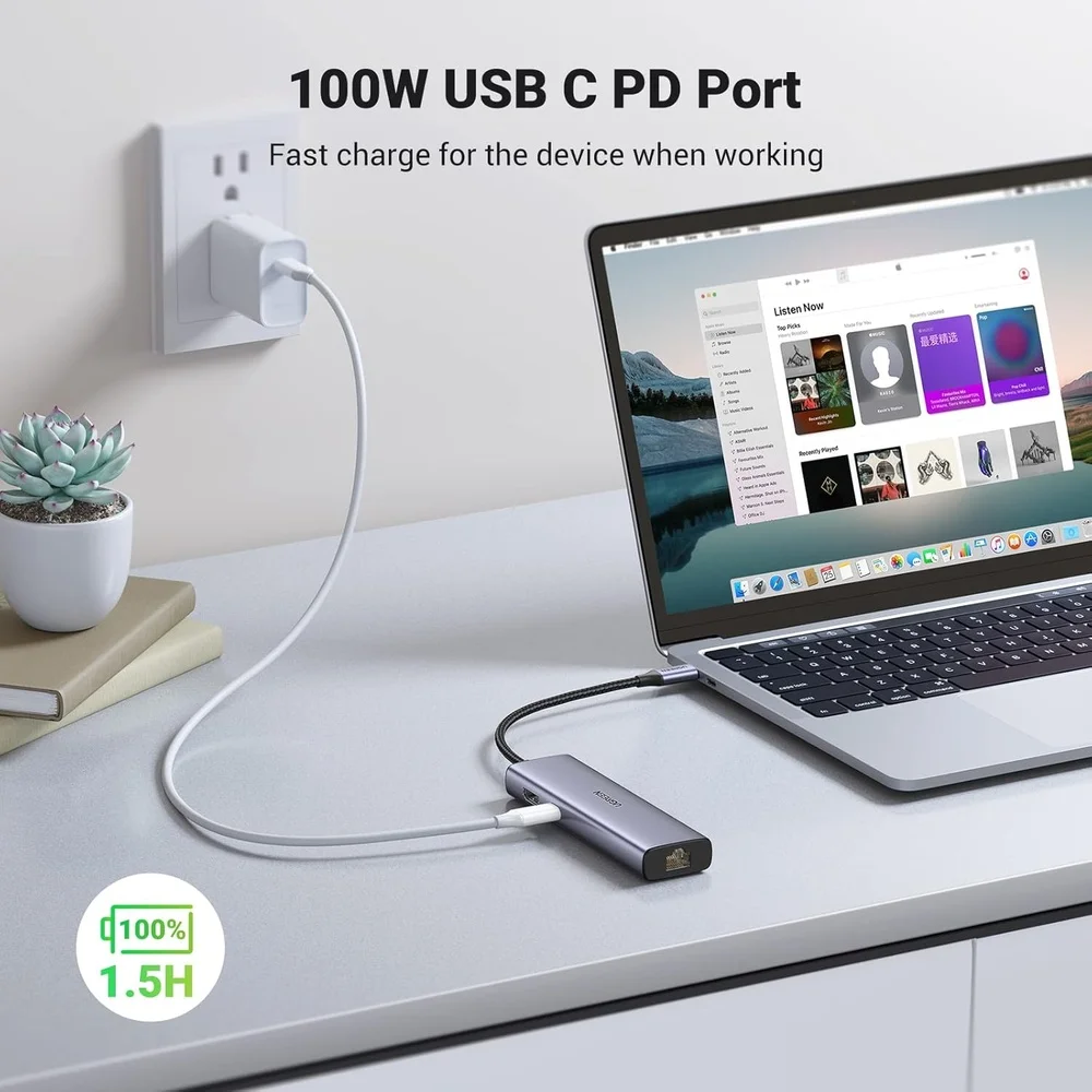 Imagem 5 de 5 do produto Hub Usb-c Ugreen Usb-c 4k 30hz HDMI 2xusb 3.0 Lan Sd Tf Pd