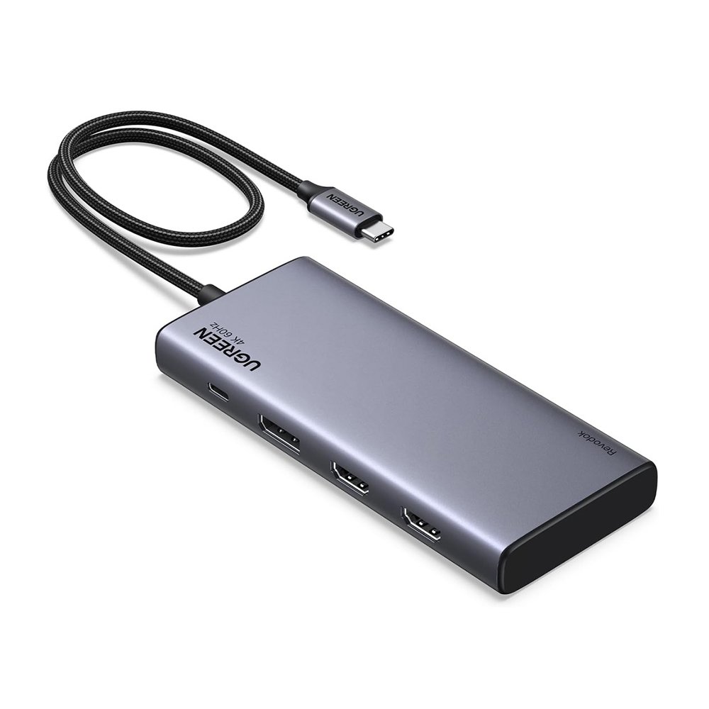 Hub Usb C Ugreen 8 In 1 4k Pd 100w HDMI Dp Usb-c/a 10gbps