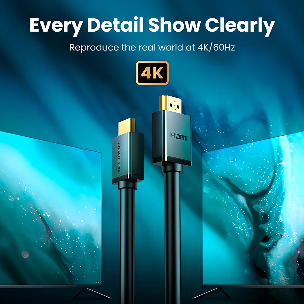 Imagem 2 de 5 do produto Cabo HDMI Ugreen 8m 4k Ultra Hd Alta Velocidad P/tv XBOX Ps5