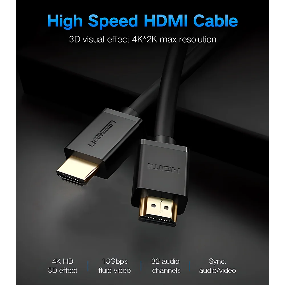 Imagem 5 de 5 do produto Cabo HDMI Ugreen 8m 4k Ultra Hd Alta Velocidad P/tv XBOX Ps5