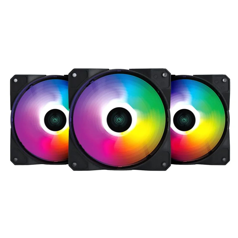 Kit Cooler Fan Gamer Para Gabinete 3un Vinik V.ring 5.0 Full Blade 120mm - LED Fixo 5 Cores - Fbladex3 6