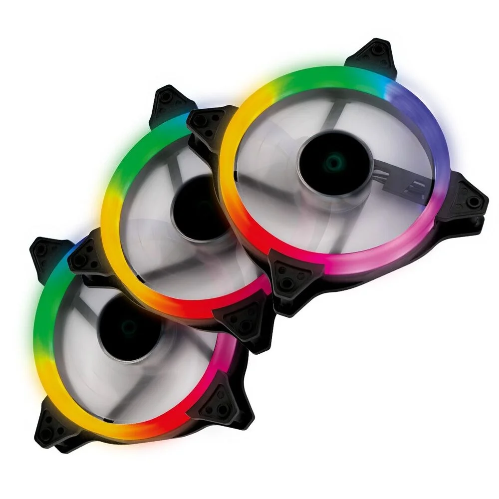 Imagem 3 de 5 do produto Kit Cooler Fan Gamer Para Gabinete 3un Vinik V.ring 5.0 Full Halo 120mm - LED Fixo 5 Cores - Fhalox3