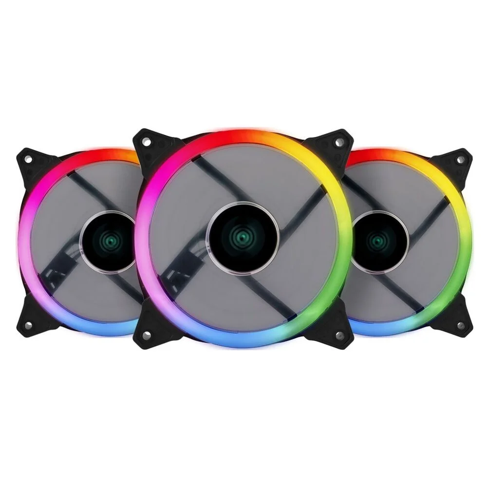 Imagem 5 de 5 do produto Kit Cooler Fan Gamer Para Gabinete 3un Vinik V.ring 5.0 Full Halo 120mm - LED Fixo 5 Cores - Fhalox3