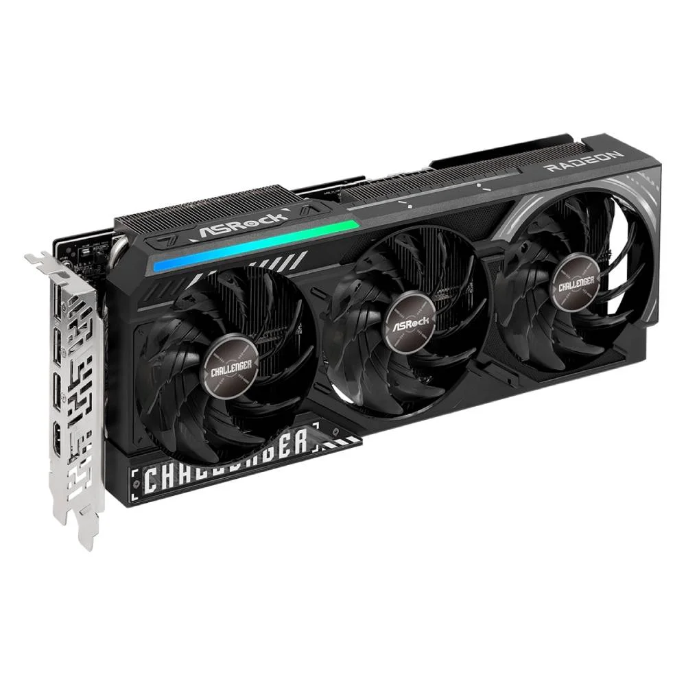 Imagem 2 de 5 do produto Placa De Vídeo Asrock Amd Radeon Rx 9070 Xt Challenger 16gb Gddr6 256 Bits - 90-ga61zz-00uanf