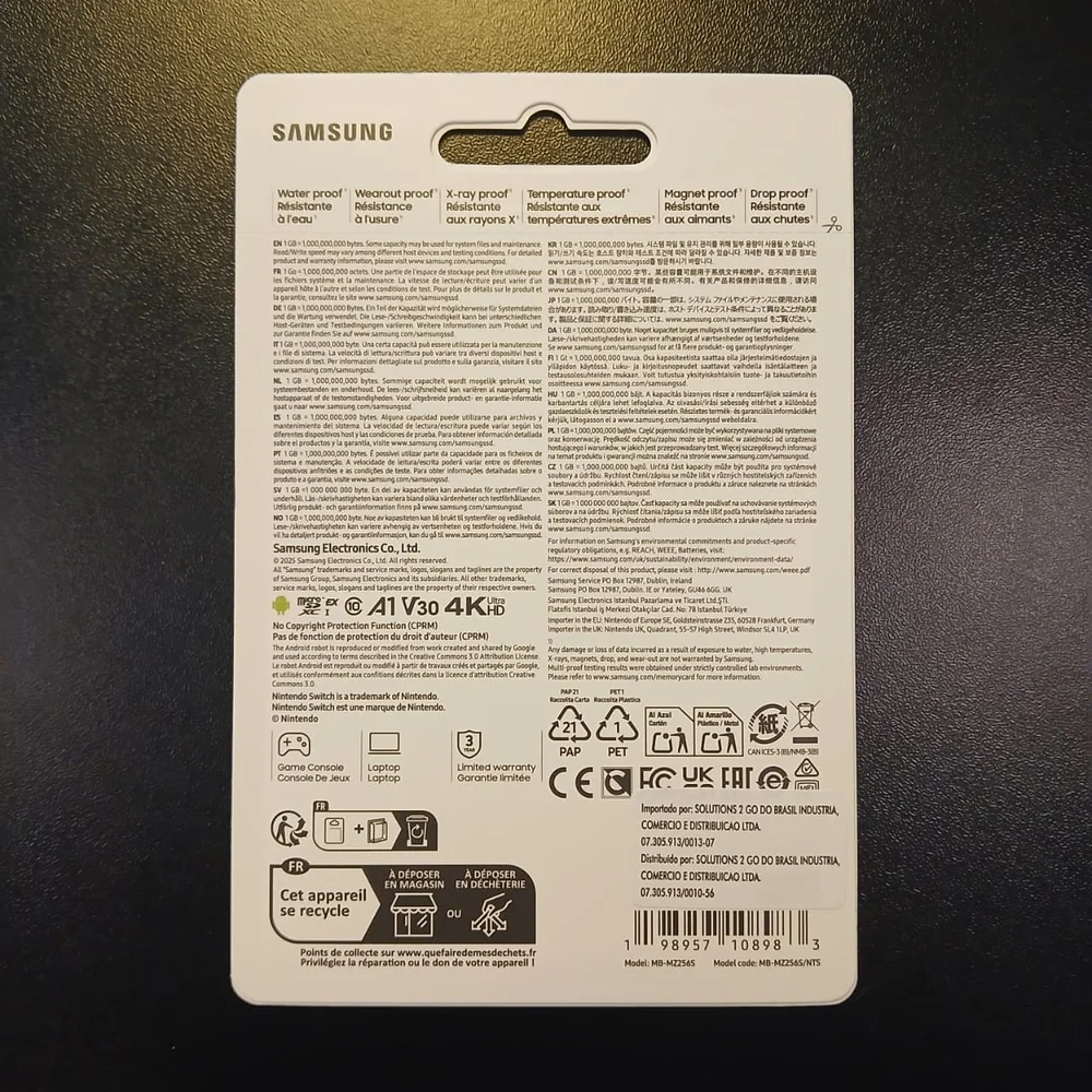 Imagem 2 de 5 do produto Cartão De Memória Microsd Express 256gb   Compatível Com Nintendo Switch 2
