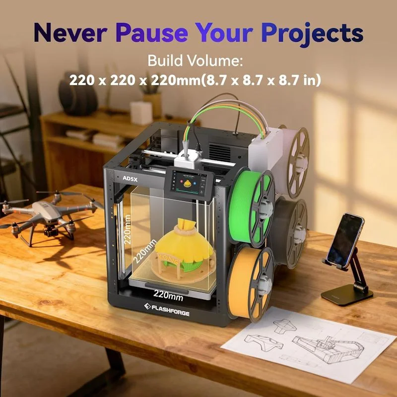 Imagem 4 de 5 do produto Impressora 3d Flashforge Ad5x Aberta 220v - 10000975001