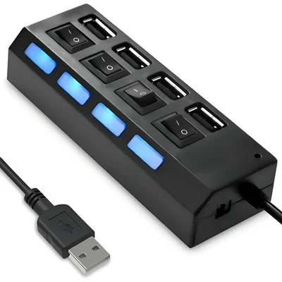 Hub Usb 4 Portas Knup Hb-t63 Preto
