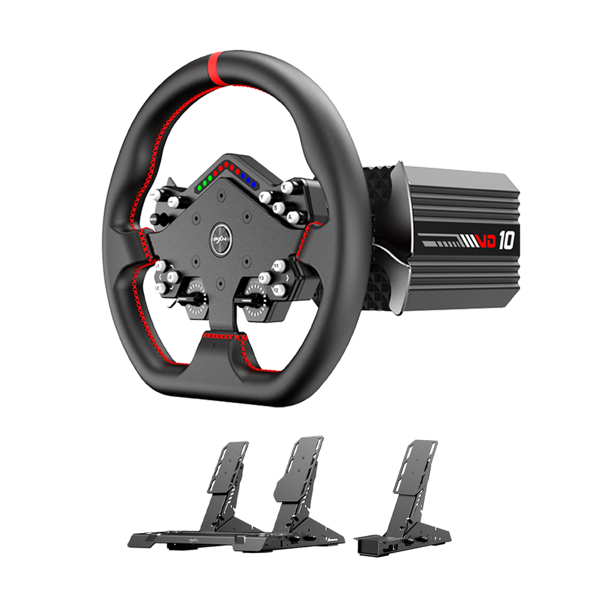 Volante Gamer Pxn Direct Drive Vd10 10nm Wds R2 + Pedais Hall Effect PC