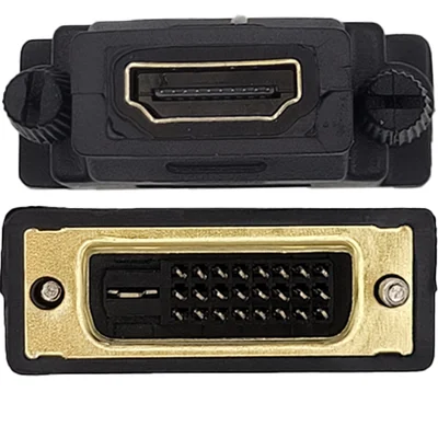 Adaptador Conector Dvi 24+1 Macho Para HDMI Fêmea Banhado A Ouro