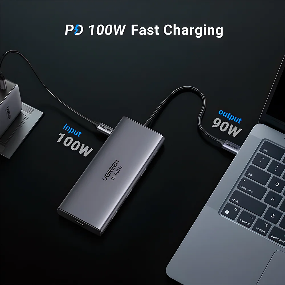 Imagem 4 de 5 do produto Hub Usb-c Ugreen 10 Em 1 HDMI 4k Usb-a/c Lan Micro/sd Pd