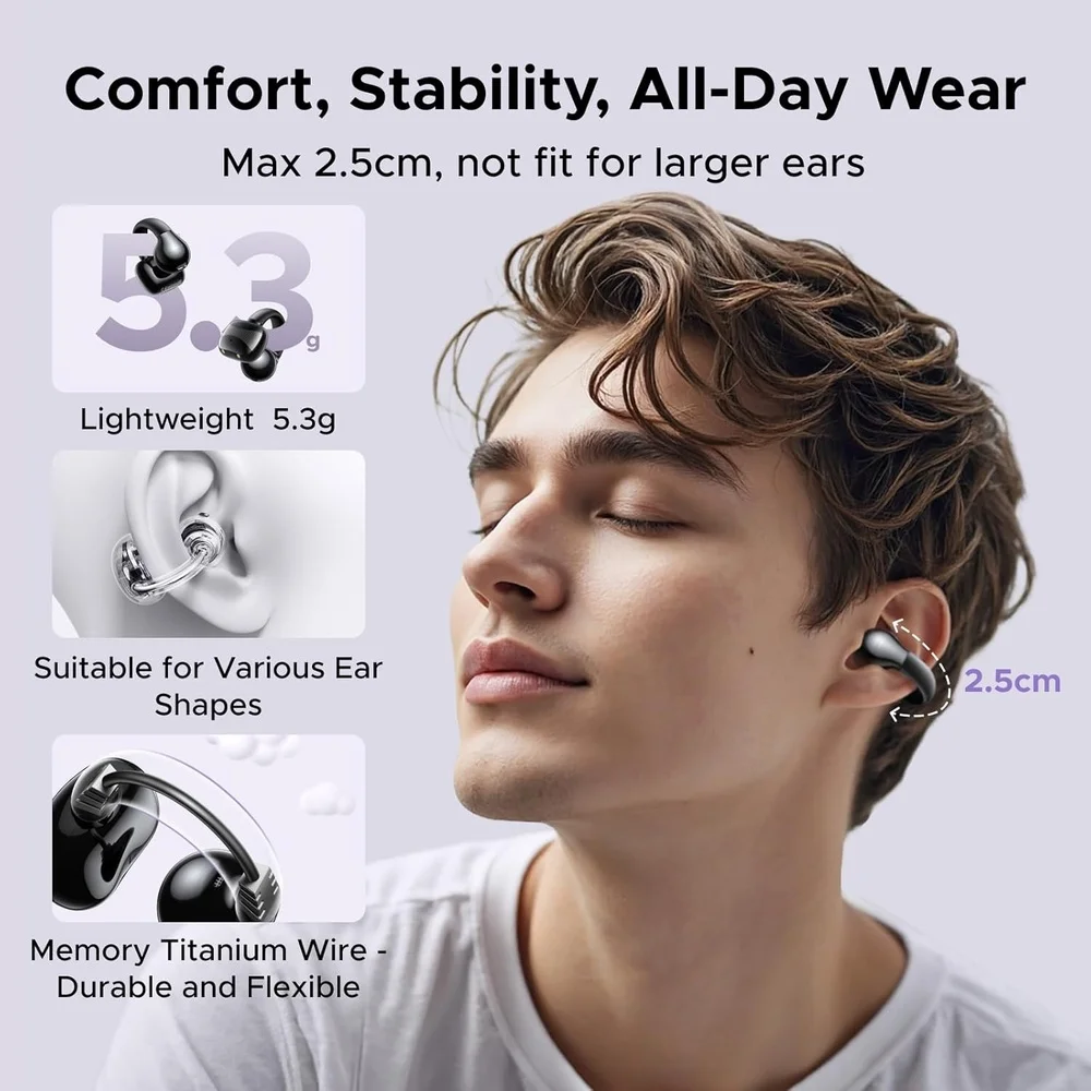 Imagem 4 de 5 do produto Fone Bluetooth Ugreen Hitune S3 Sem Fio Clip-on Esportivo