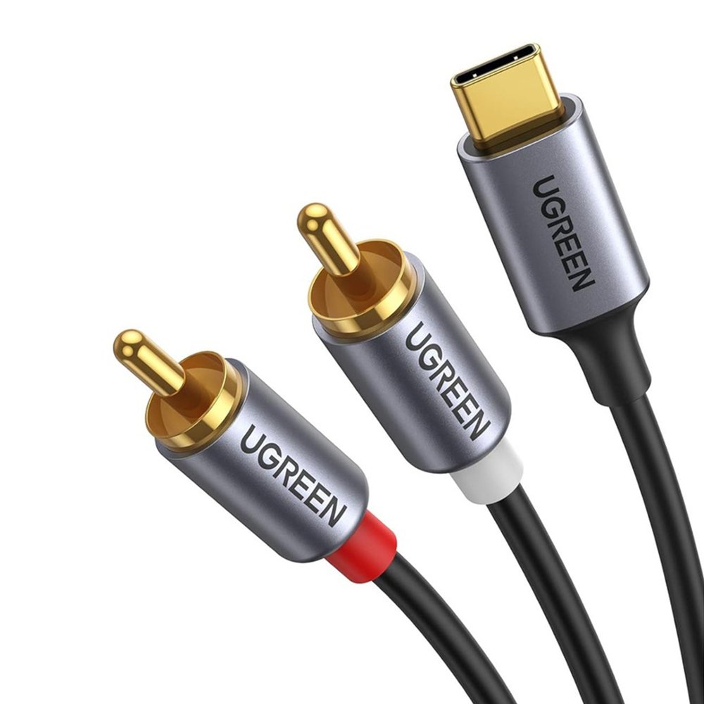 Cabo Áudio Ugreen Usb-c Para Rca Macho 1,5m Som Estéreo