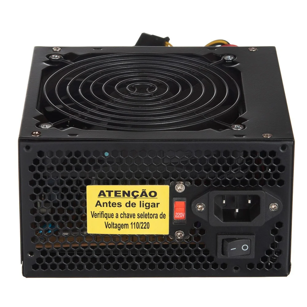 Imagem 2 de 5 do produto Fonte Atx 500w Para PC Bivolt Manual Foneng Hdw-0004 S/ Cabo