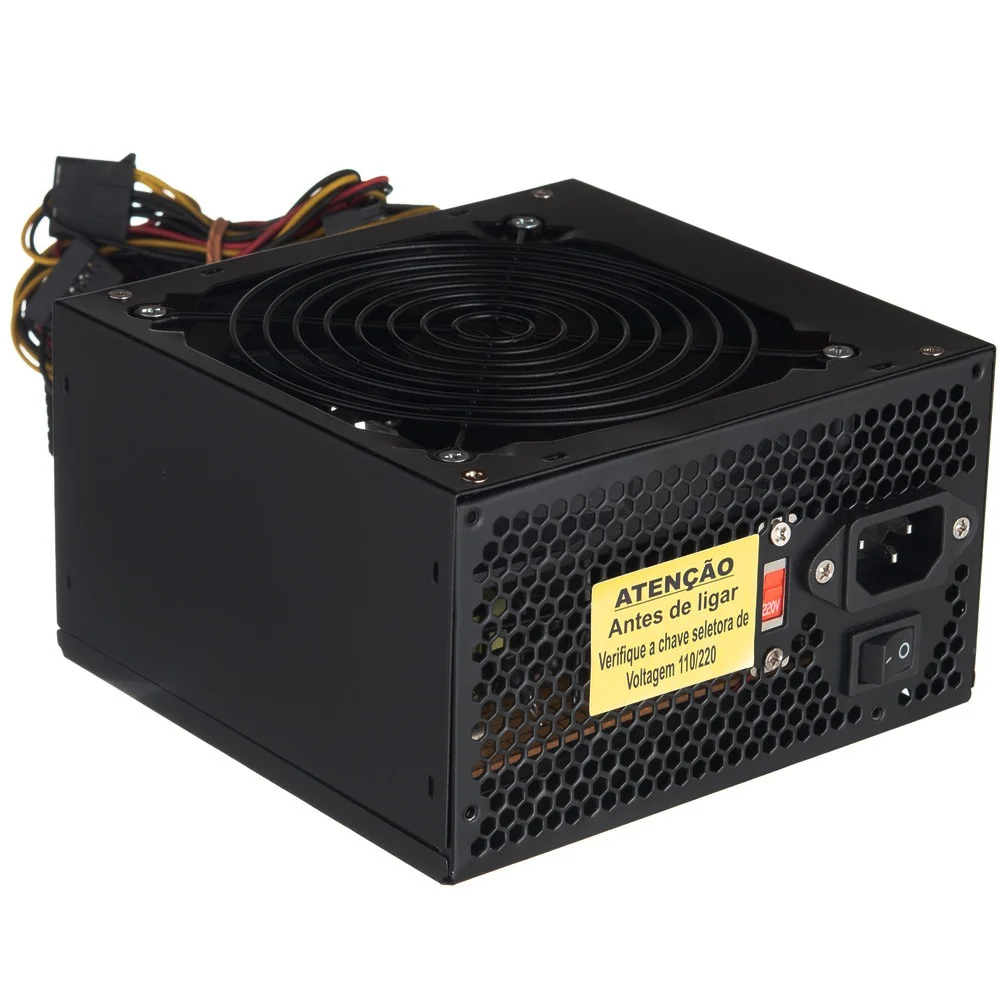 Imagem 3 de 5 do produto Fonte Atx 500w Para PC Bivolt Manual Foneng Hdw-0004 S/ Cabo