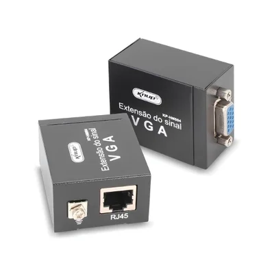 Extensor Vga Via Cabo De Rede Utp - Vga Para Rj45 - Alcance De Até 60 Metros - Knup Kp-hn004