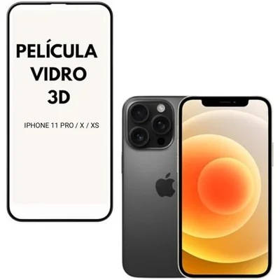 Pelicula Para Proteção Compativel Para Iphone 11 Pro  Iphone X  Iphone Xs Material:vidro 3d Incolor