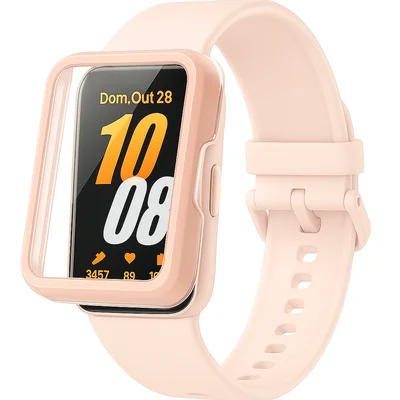 Capa Case Em Vídro Compatível Com Samsung Fit3 Smartwatch Cor:rosé