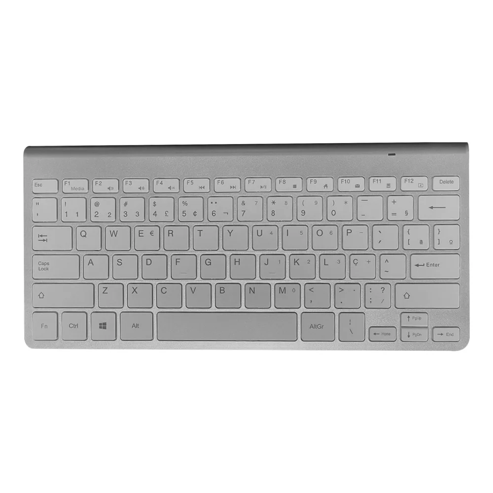 Imagem 3 de 5 do produto Kit Teclado Com Mouse Adaptador Usb Sem Fio Wireless 2.4ghz PC Fire Phoenix Wb-8066 Branco