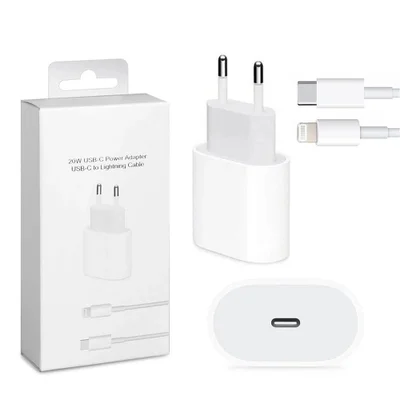 Carregador Compativel Com Iphone 7 8 X Xr 11 12 13 14 Cabo E Fonte 20w Turbo