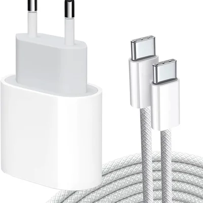 Carregador Compativel Iphone 15 Fonte 20w Cabo Usb.c
