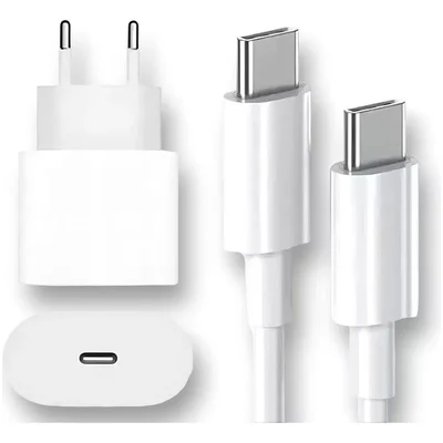 Carregador Compativel Iphone 15 Fonte 20w Cabo Usb.c