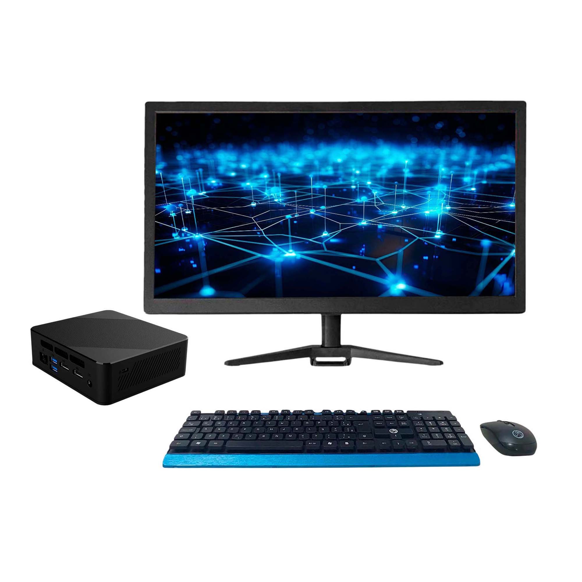 Computador Mini PC Ryzen 5 3500u 36gb Ddr4 1TB Nvme Com Monitor 21.5