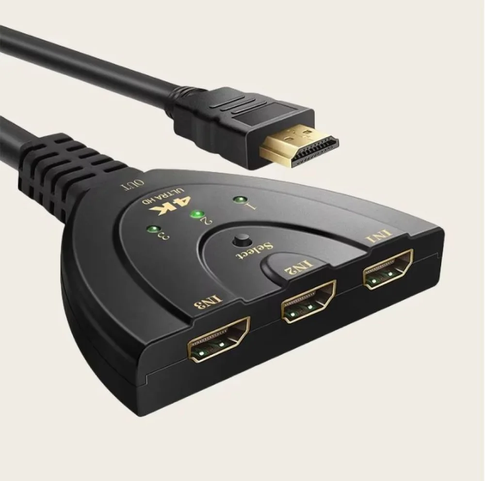 Imagem 4 de 4 do produto Switch HDMI 3 Portas 4k Com Botão – Seletor HDMI 3x1