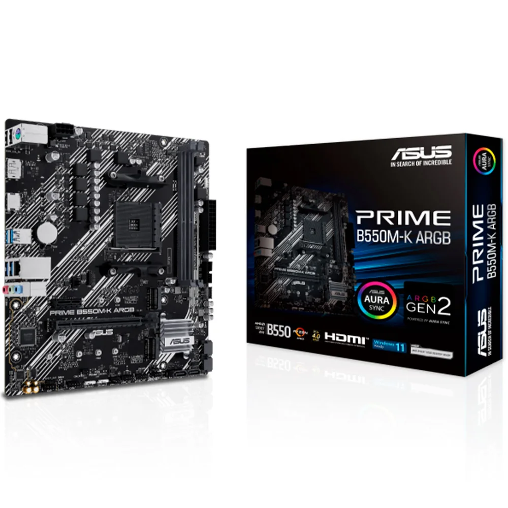 Placa Mãe Asus Prime B550m-k, Am4, Ddr4, HDMI, Display Port, Micro Atx, ARGB - 90mb1gc0-m0eay0 4