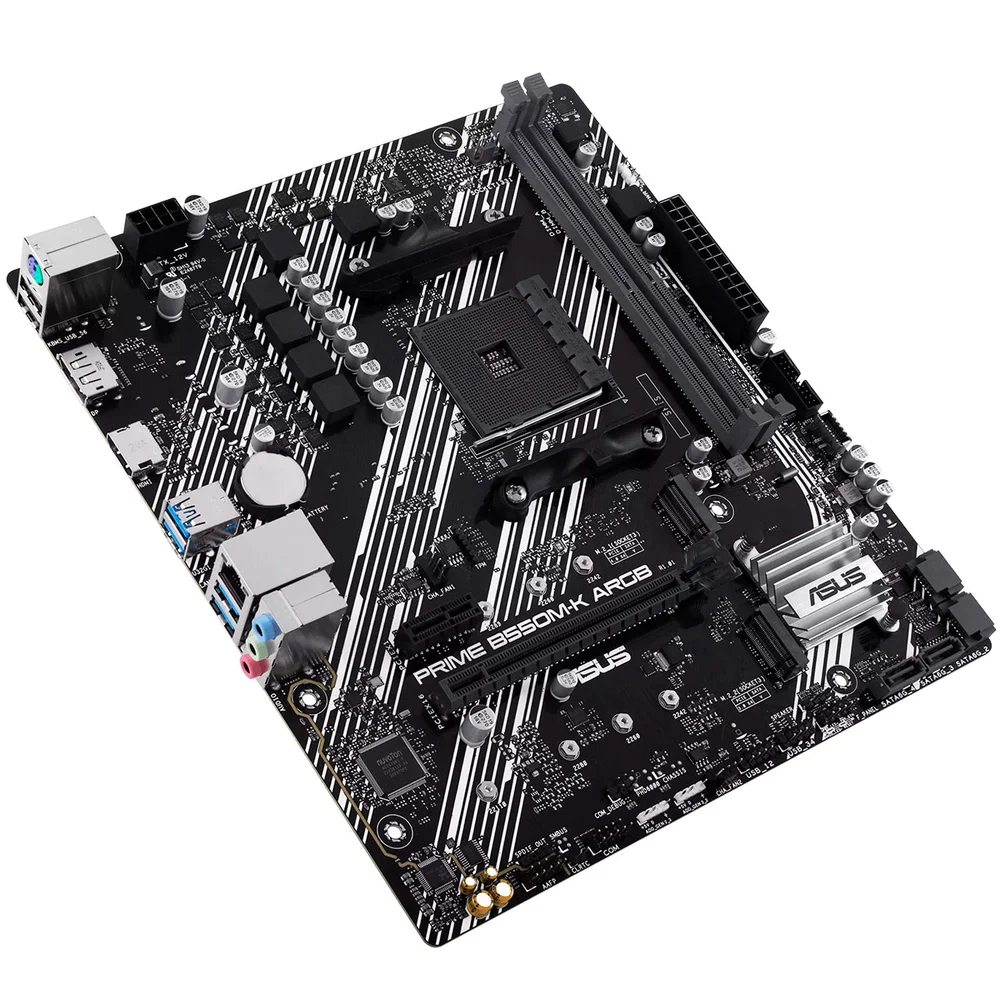 Imagem 4 de 5 do produto Placa Mãe Asus Prime B550m-k, Am4, Ddr4, HDMI, Display Port, Micro Atx, ARGB - 90mb1gc0-m0eay0