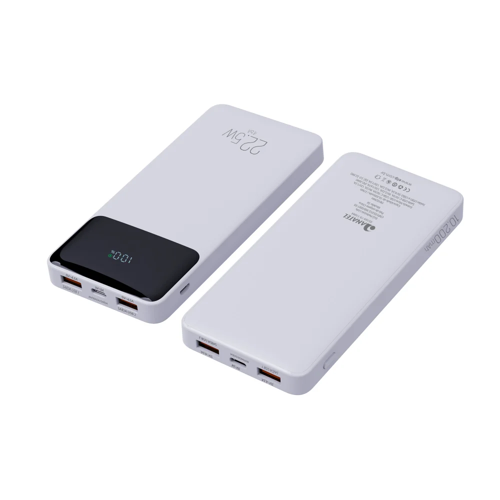 Imagem 2 de 5 do produto Power Bank Carregador Portátil, Display Indicador, 10200mah 22.5w, Turbo, Branco, Pb102wh, Elg