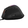 Mouse Optico Vertical Ergonomico Com Fio Usb Com LED 9 Botoes Dpi 12800 Fire Phoenix D7 Preto