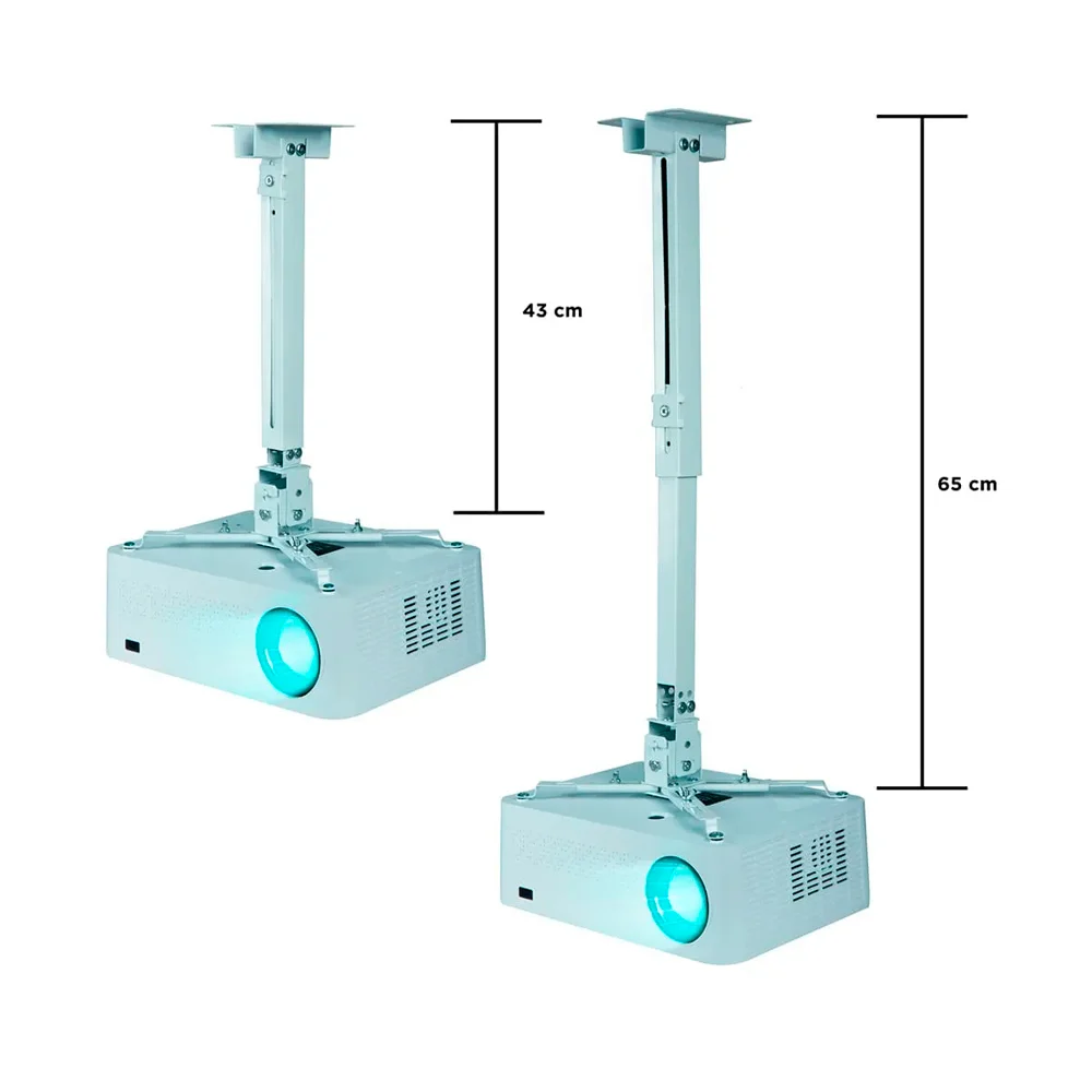Imagem 3 de 5 do produto Suporte Universal Para Projetor 3 Em 1 Goldentec, Haste Extensível, Suporta Até 15 Kg, Modos De Fixação Teto