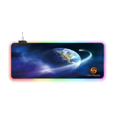 Mouse Pad Gamer Iluminação LED RGB 7 Cores Tamanho Grande Mousepad 80x30cm Mp14 Planeta Terra