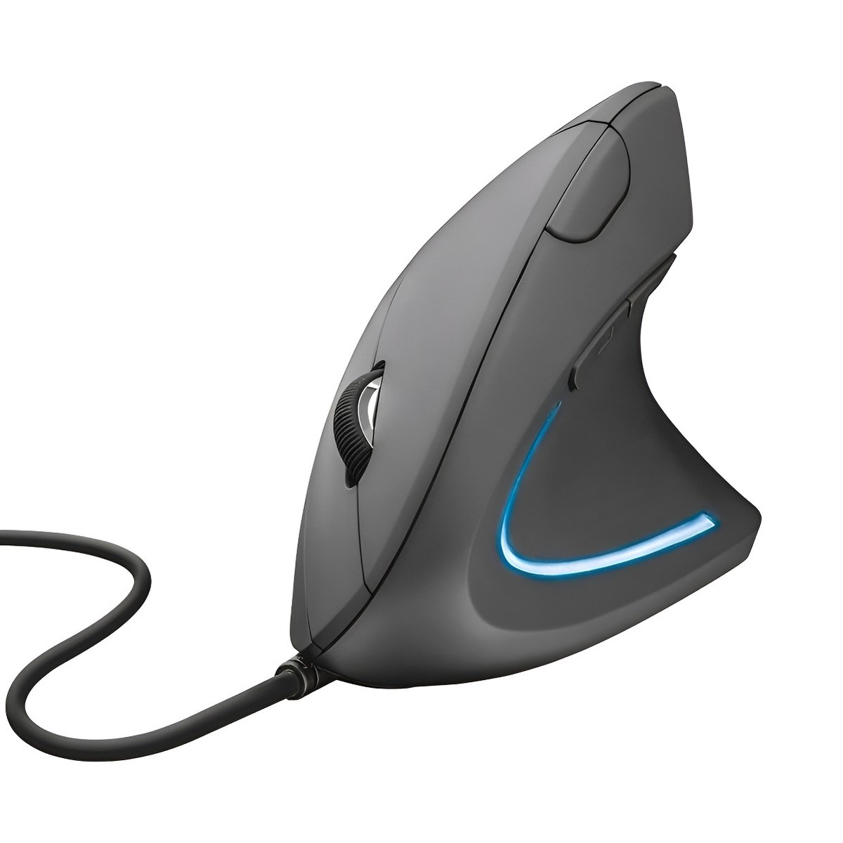 Mouse Vertical Verto Ergonomico Luz LED Usb Com Fio 3600 Dpi Fire Phoenix Preto D5