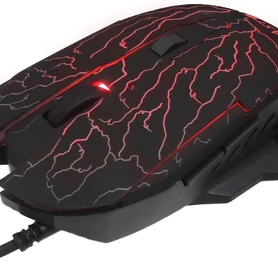 Mouse Gamer Aston Ab-30 LED RGB Usb Vermelho Para Jogos
