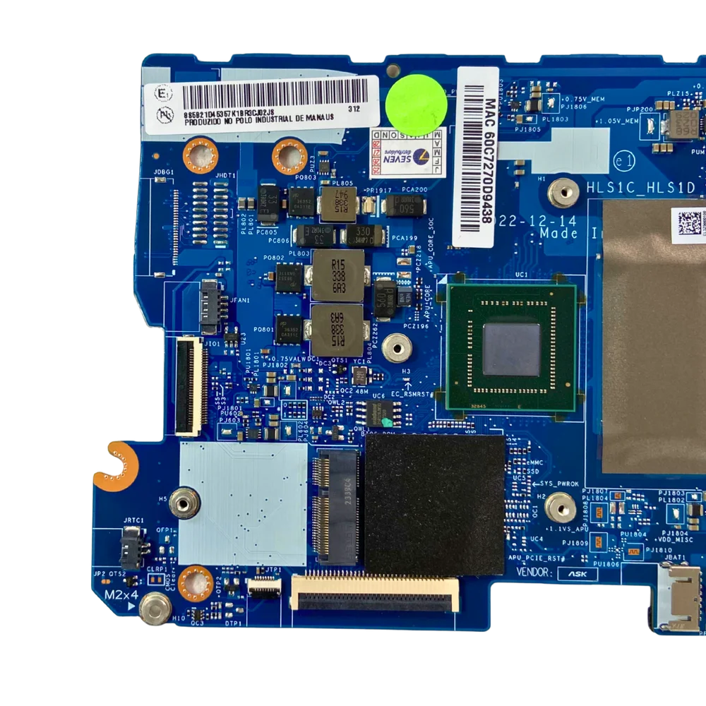 Placa Mãe Lenovo Ideapad 1 La-l502p Amd Ryzen 5 7520u 8