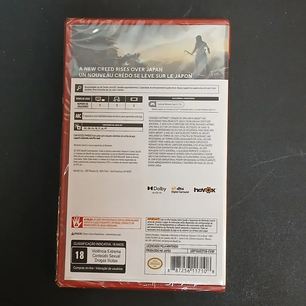 Imagem 2 de 5 do produto Assassins Creed Shadows - Nintendo Switch 2
