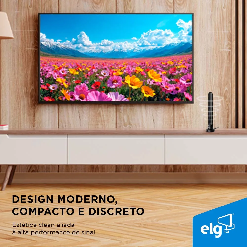 Imagem 2 de 5 do produto Antena Digital Interna Clarity Com Base Magnética, Cabo 2,5m