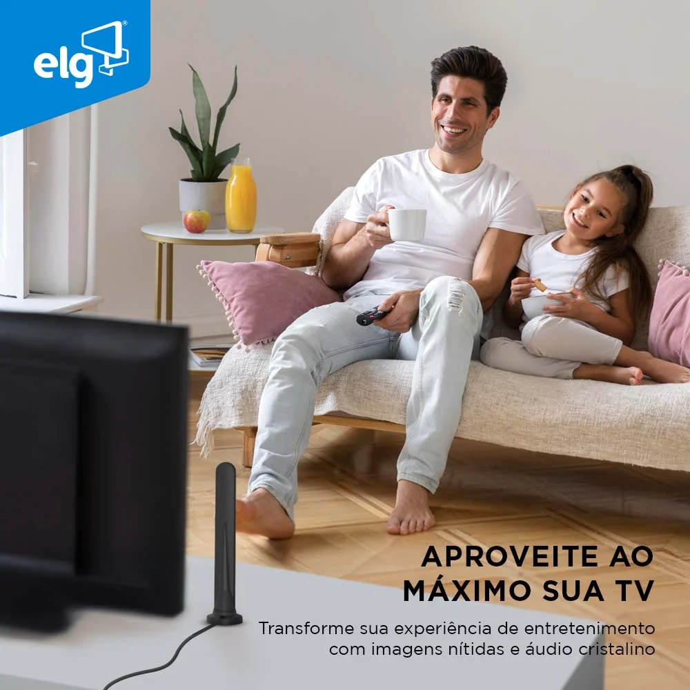 Imagem 4 de 5 do produto Antena Digital Interna Clarity Com Base Magnética, Cabo 2,5m