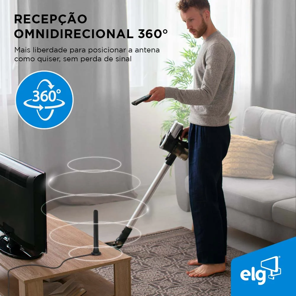 Imagem 5 de 5 do produto Antena Digital Interna Clarity Com Base Magnética, Cabo 2,5m